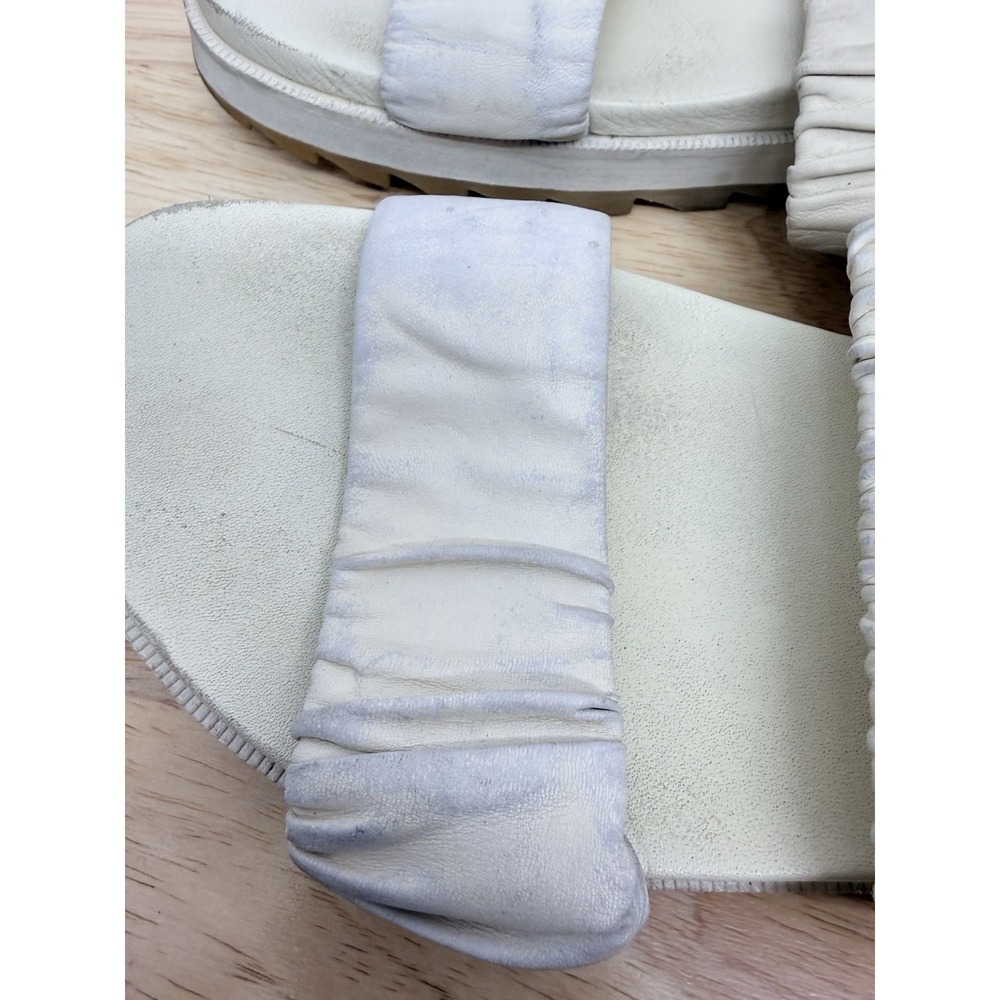 Sorel Roaming Crisscross Slide Sandals Womens 11 Cream Leather Lug Sole‎ #23 - Picture 6 of 9